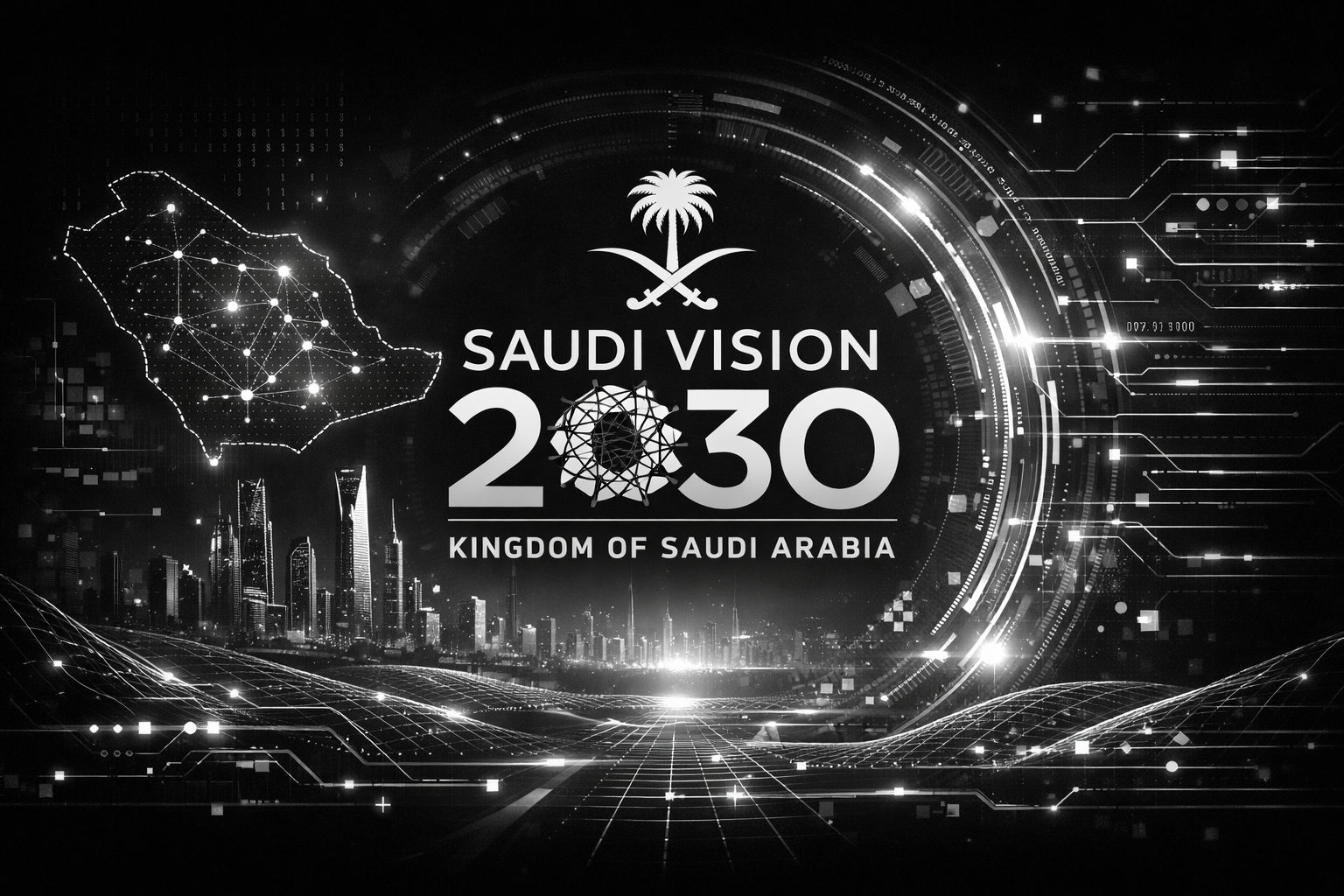 Saudi Vision technology themed image